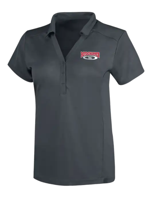 OGIO Dark Grey Womens Framework Polo w/Rotochopper Logo
