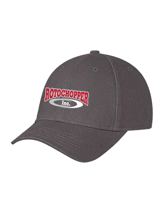 Medium Dark Grey Structured Soft Snap Closure Hook & Loop Cap w/Rotochopper Logo