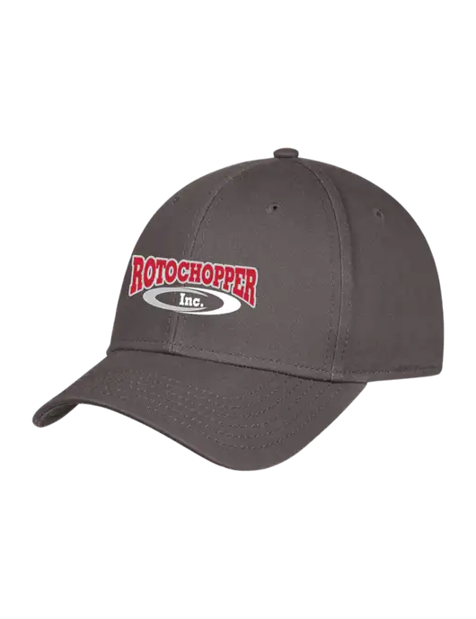 Charcoal Structured Cap Hook & Loop w/Rotochopper Logo