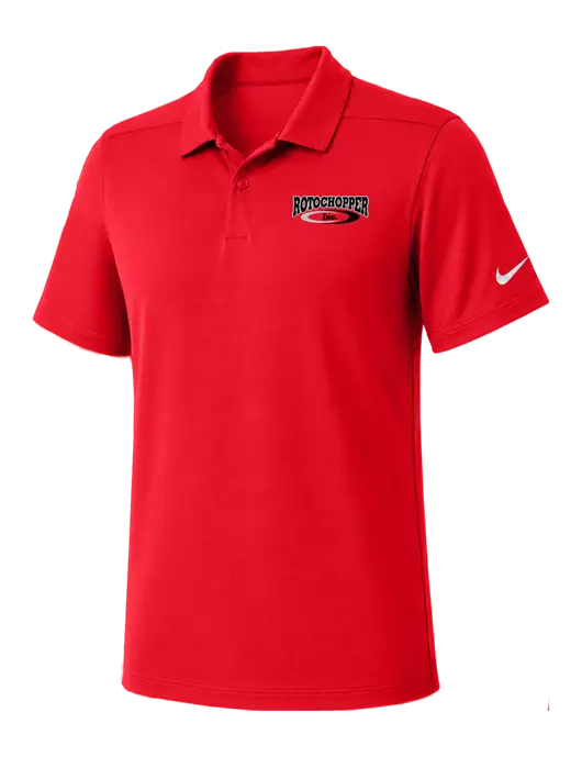 Nike Red Dry Essential Solid Polo w/Rotochopper Logo