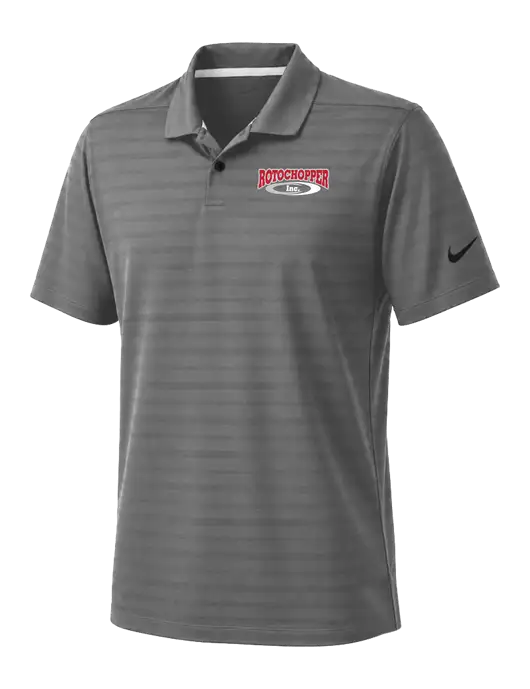 Nike Dark Medium Grey Dri-FIT Vapor Jacquard Polo w/Rotochopper Logo