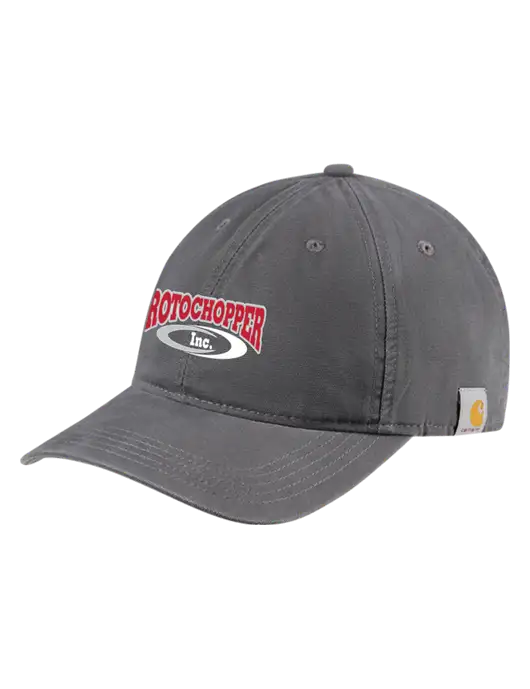 Carhartt Dark Grey Cotton Canvas Cap w/Rotochopper Logo